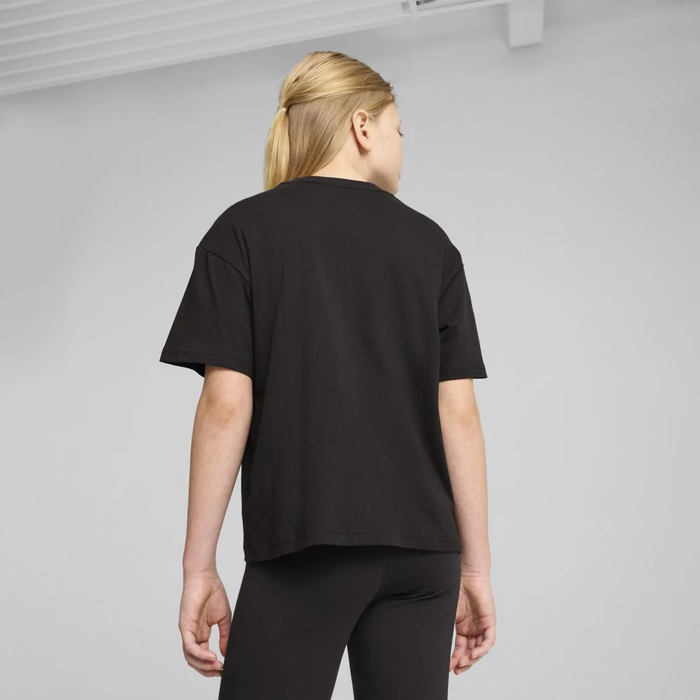 Puma Camiseta De Corte Rectangular Essentials Juvenil - Image 4
